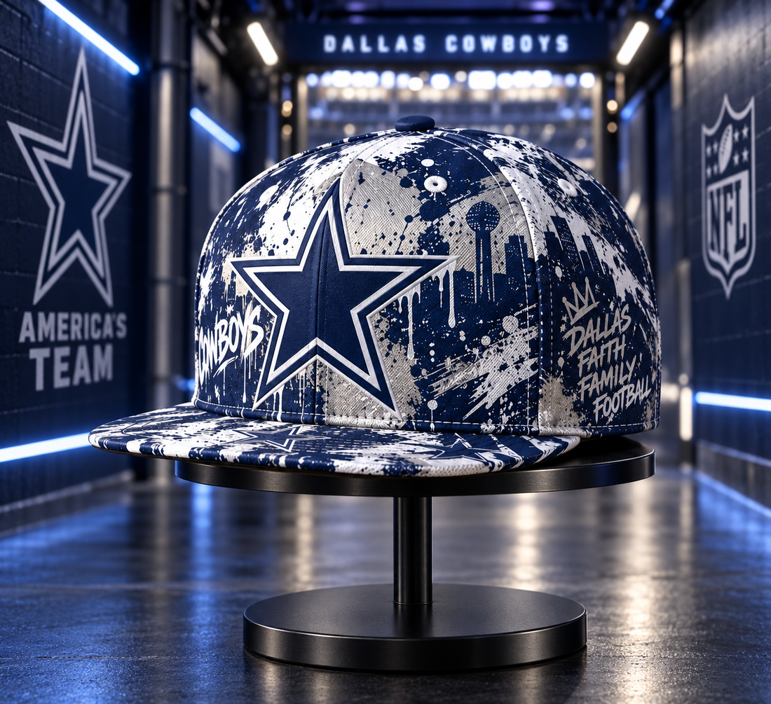Dallas Cowboys Street Graffiti Splash Snapback Cap - Studio View