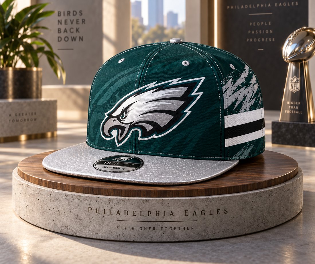 Philadelphia Eagles Classic Snapback Cap - Studio View