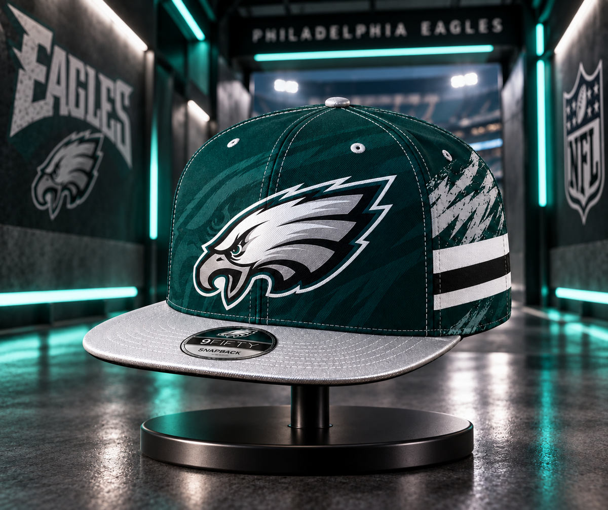 Philadelphia Eagles Classic Snapback Cap - Stadium Tunnel Neon View