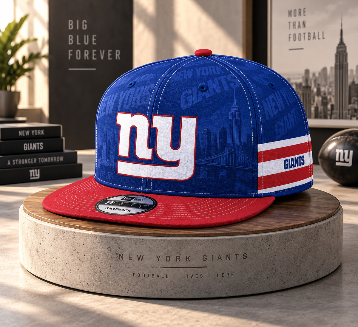 New York Giants Classic Snapback Cap - Studio View