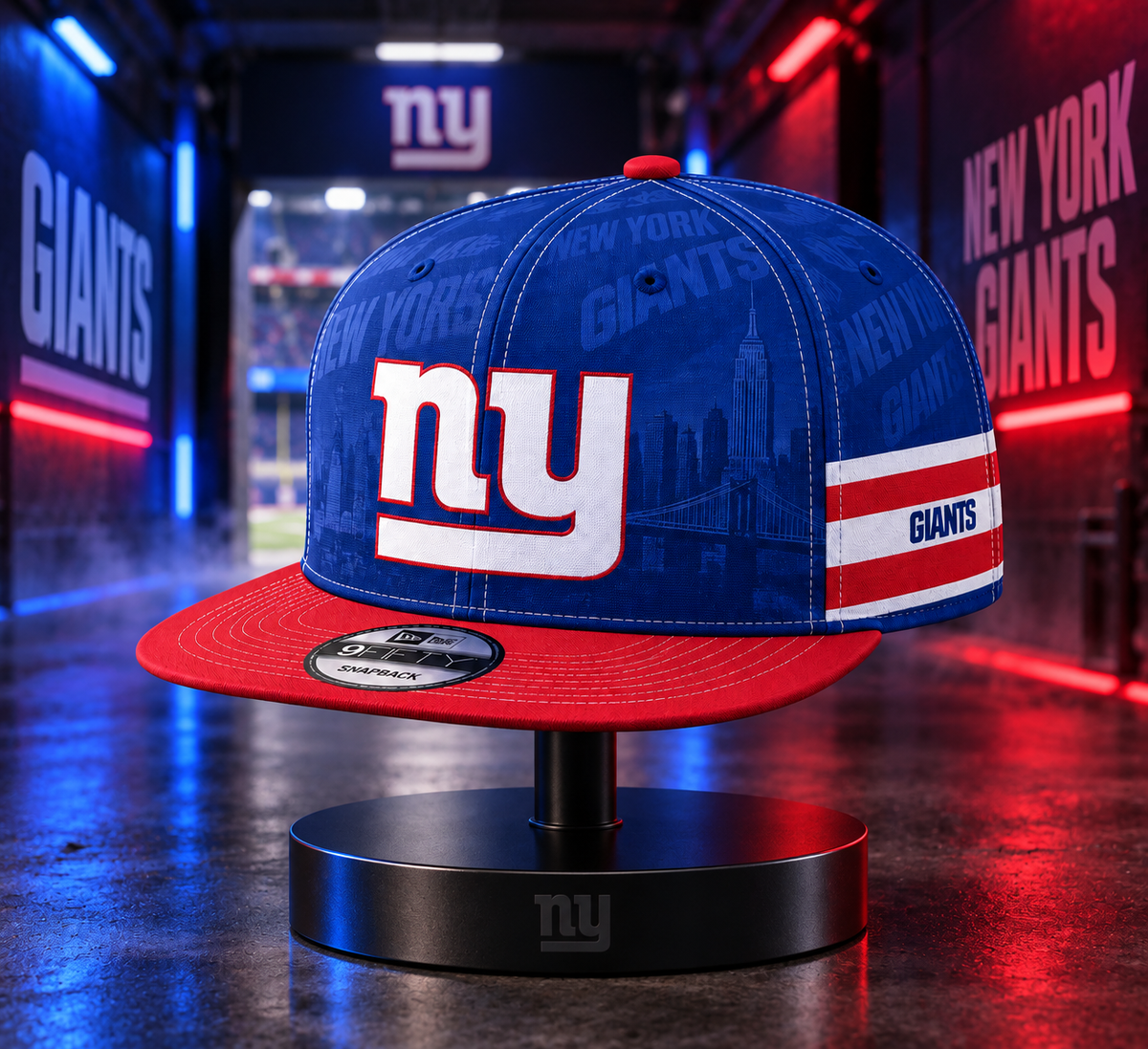 New York Giants Classic Snapback Cap - Stadium Tunnel Neon View