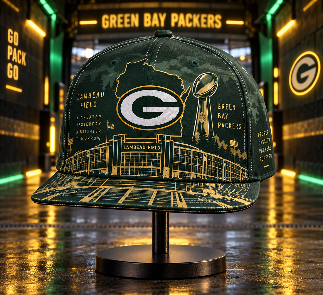 Green Bay Packers Lambeau Pride Snapback Cap - Studio View