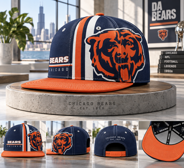 Chicago Bears Retro 90s Throwback Snapback Cap - Studio View