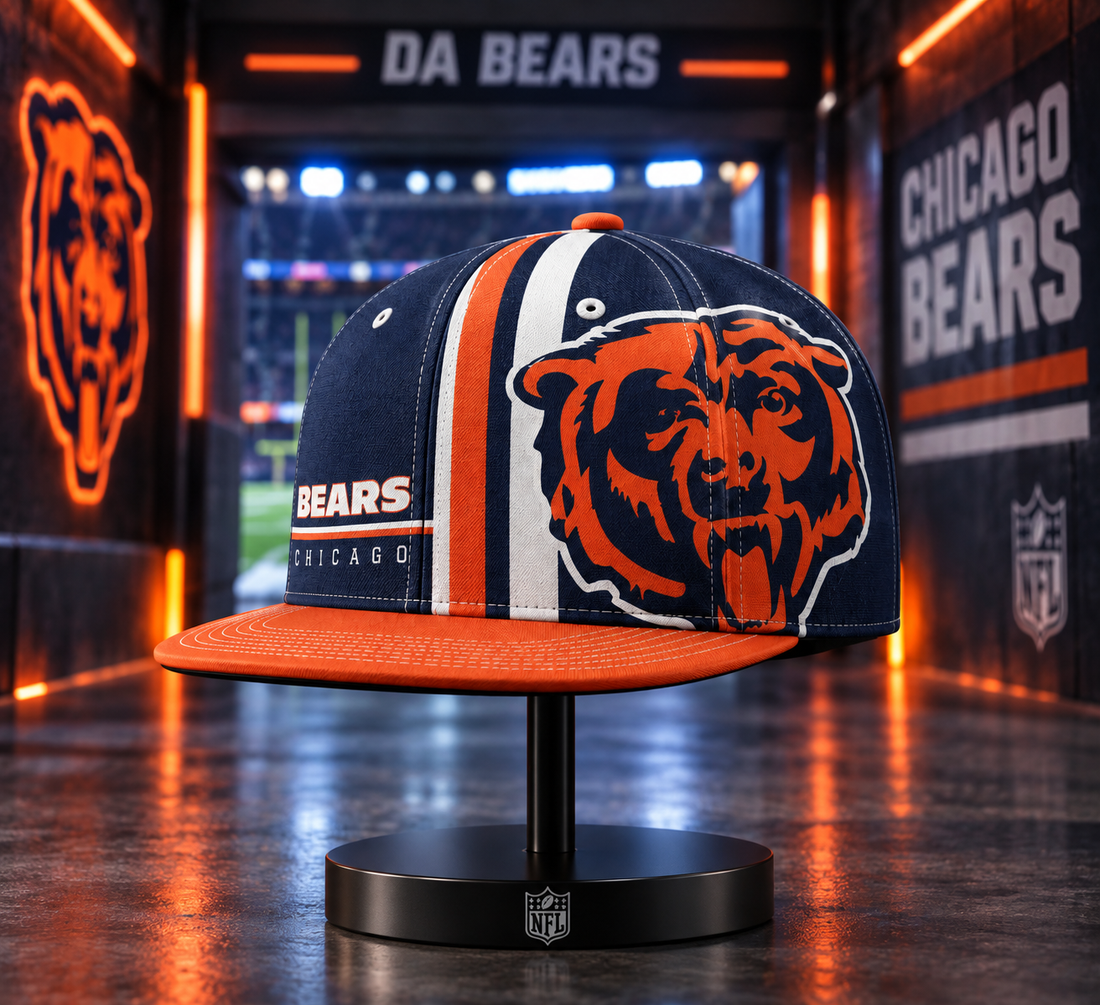 Chicago Bears Retro 90s Throwback Snapback Cap - Studio View