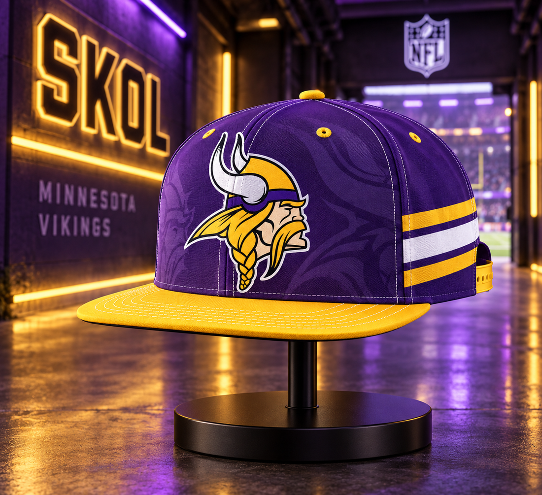 Minnesota Vikings Classic Snapback Cap - Studio View