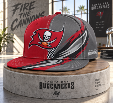 Tampa Bay Buccaneers Dynamic Split Colorblock Snapback Cap - Studio View