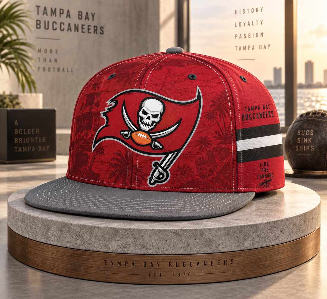 Tampa Bay Buccaneers Classic Snapback Cap - Studio View