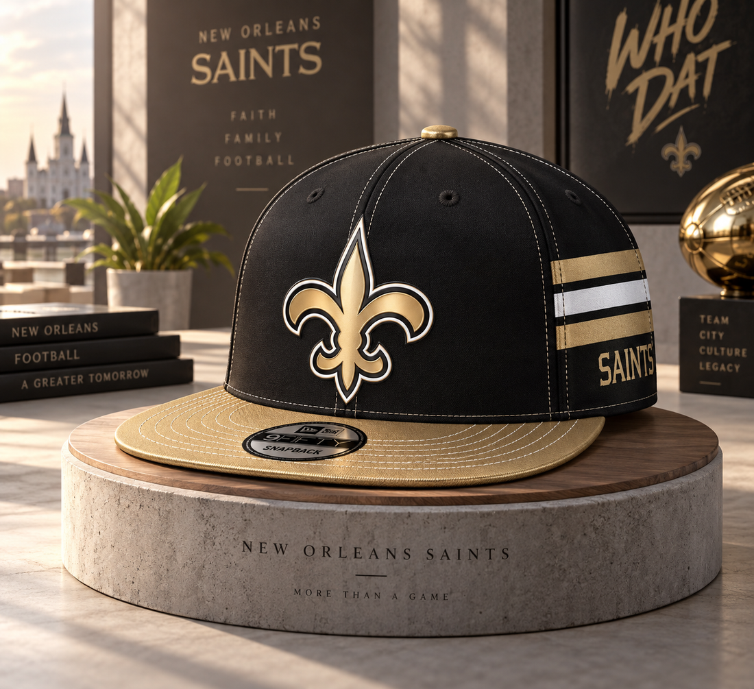 New Orleans Saints Classic Snapback Cap - Studio View