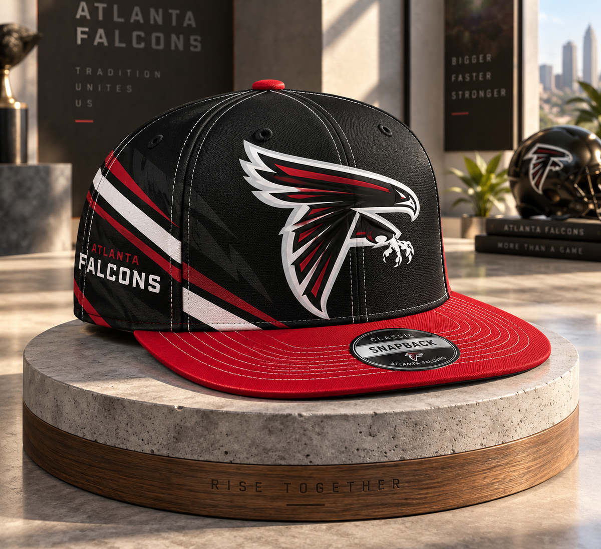 Atlanta Falcons Classic Snapback Cap - Studio View