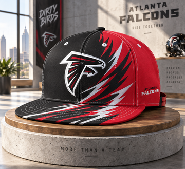 Atlanta Falcons Dynamic Split Colorblock Snapback Cap - Studio View