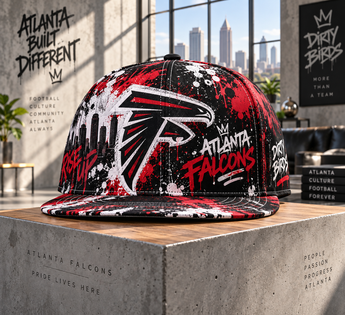Atlanta Falcons Street Graffiti Splash Snapback Cap - Studio View