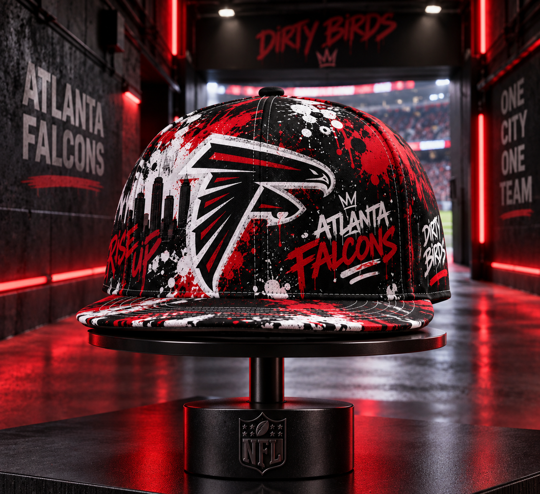 Atlanta Falcons Street Graffiti Splash Snapback Cap - Studio View