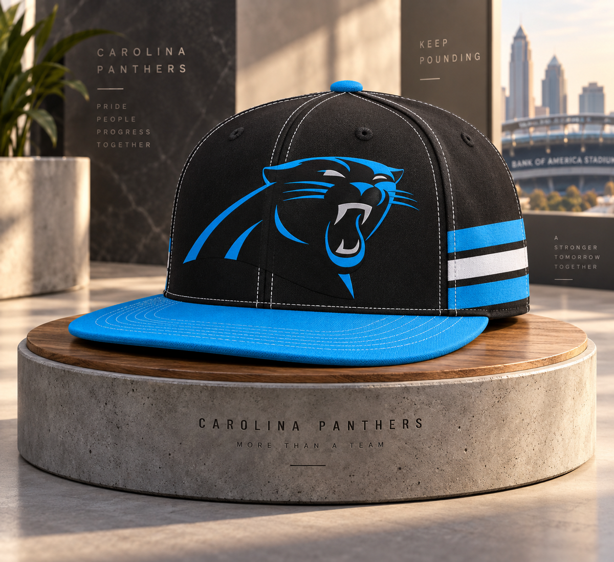 Carolina Panthers Classic Snapback Cap - Studio View