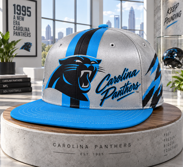Carolina Panthers Retro 90s Throwback Snapback Cap - Studio View
