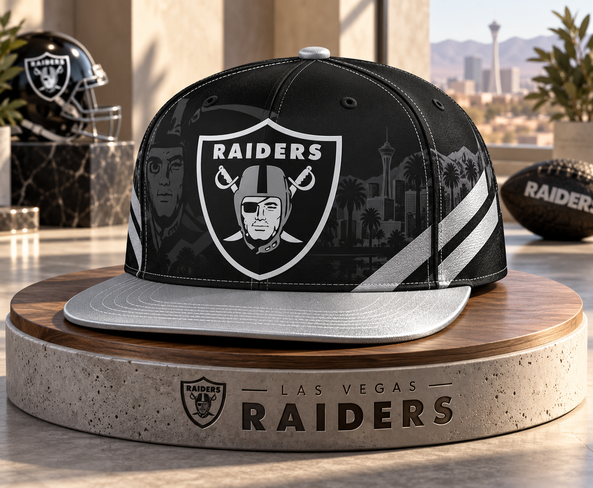 Las Vegas Raiders Classic Snapback Cap - Studio View