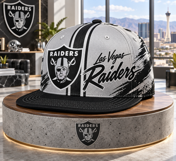 Las Vegas Raiders Retro 90s Throwback Snapback Cap - Studio View