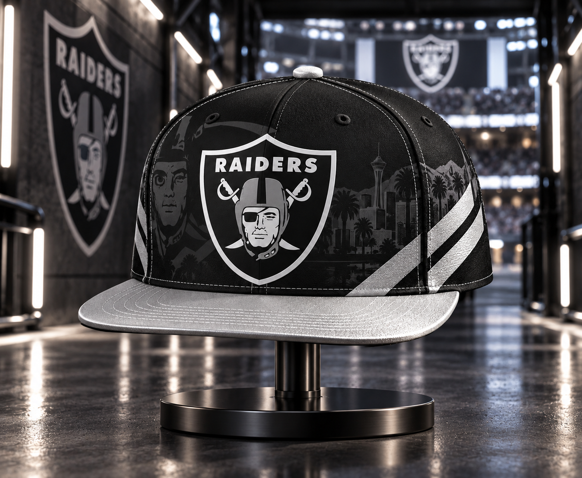 Las Vegas Raiders Classic Snapback Cap - Stadium Tunnel Neon View