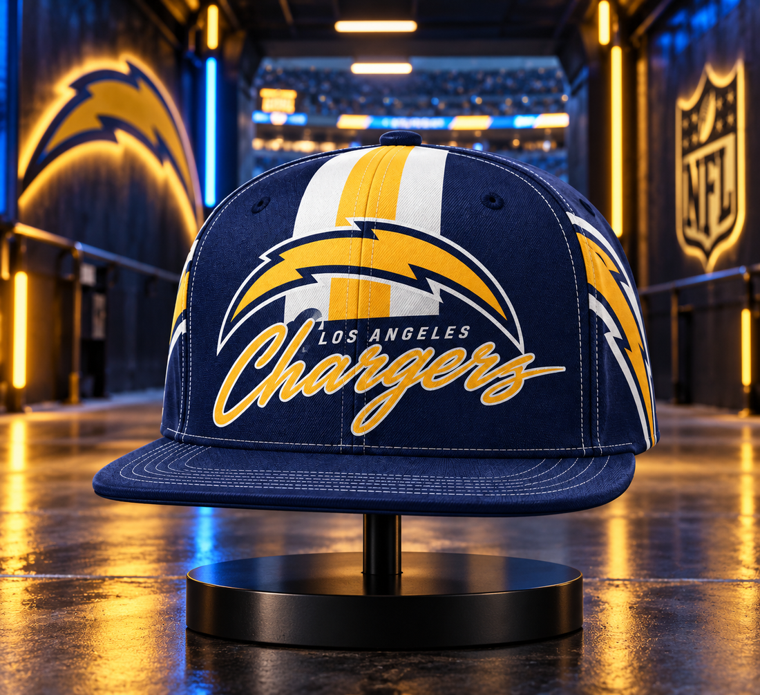 Los Angeles Chargers Retro 90s Throwback Snapback Cap - Studio View