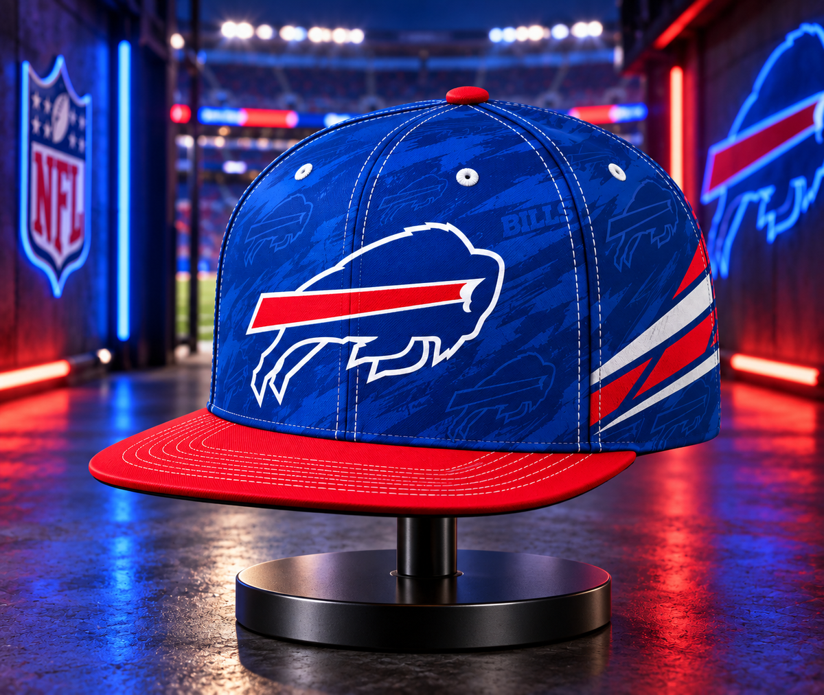 Buffalo Bills Classic Snapback Cap - Stadium Tunnel Neon View