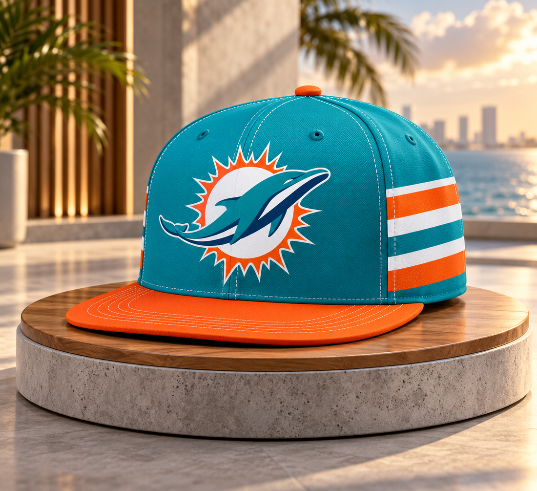 Miami Dolphins Classic Snapback Cap - Studio View