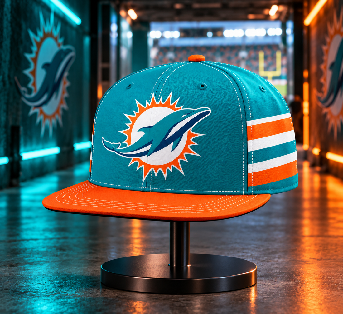 Miami Dolphins Classic Snapback Cap - Studio View
