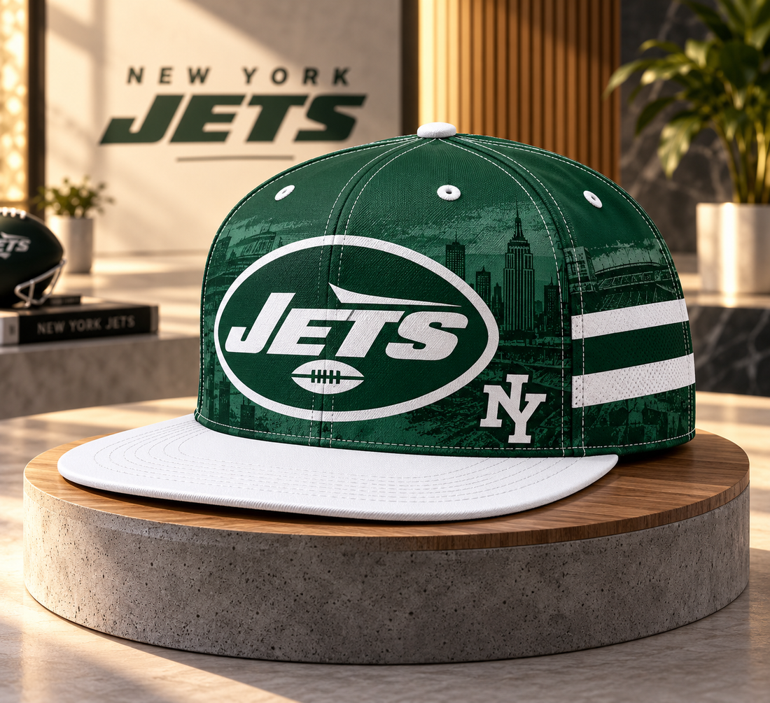 New York Jets Classic Snapback Cap - Studio View