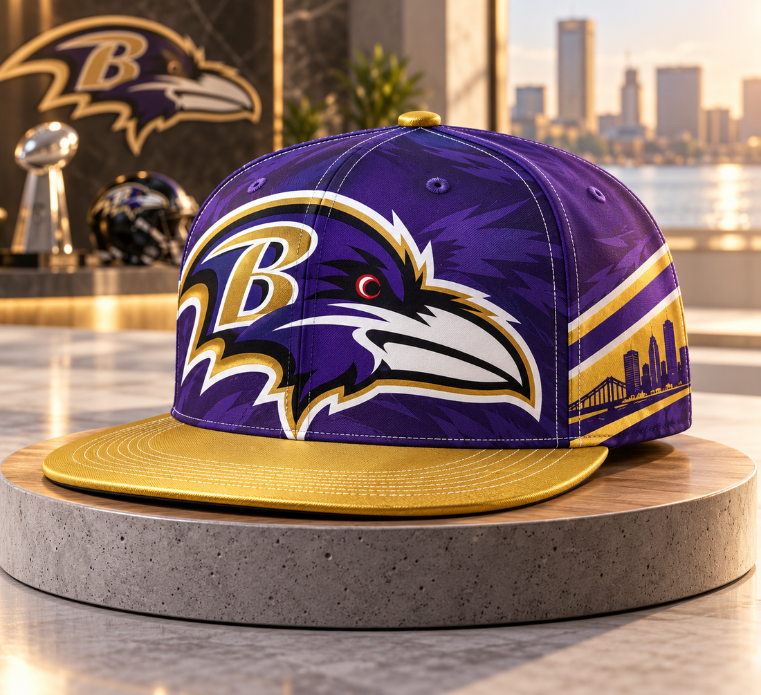 Baltimore Ravens Classic Snapback Cap - Studio View