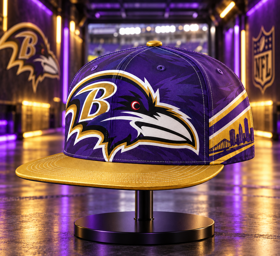 Baltimore Ravens Classic Snapback Cap - Studio View