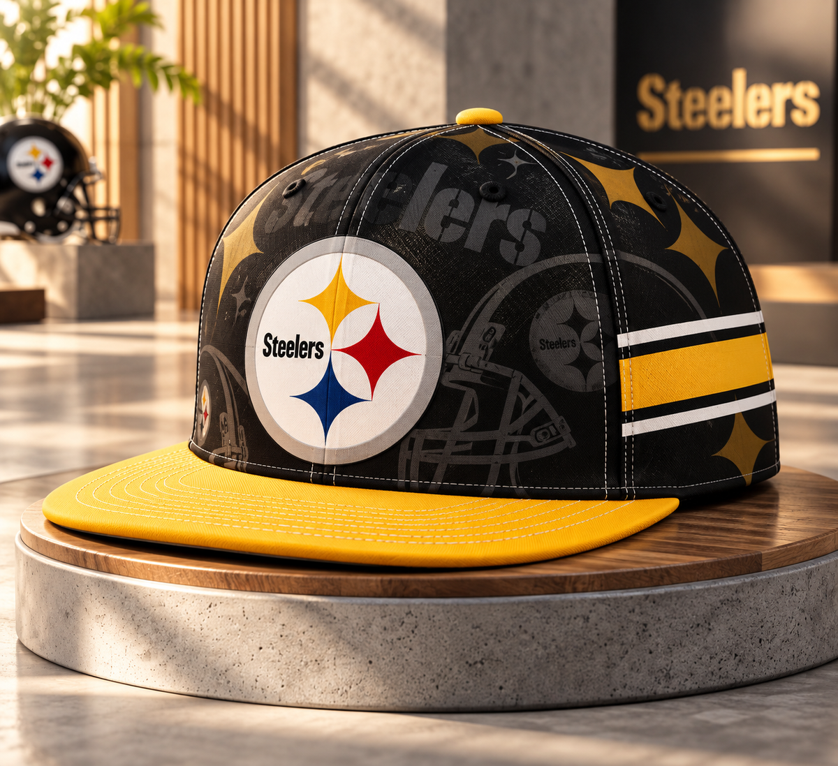 Pittsburgh Steelers Classic Snapback Cap - Studio View