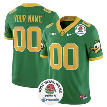 Custom Oregon Ducks green jersey