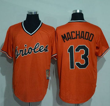 Manny Machado Baltimore Orioles orange Cooperstown jersey
