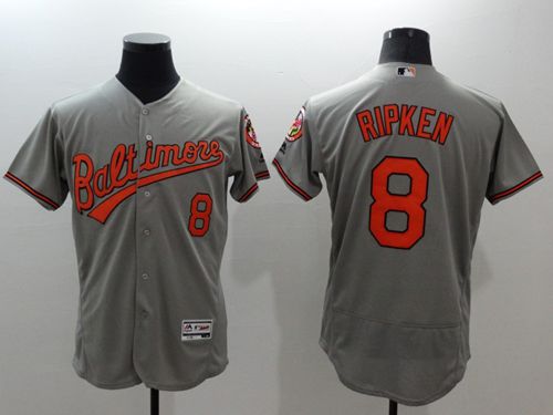 Cal Ripken Baltimore Orioles grey Authentic jersey