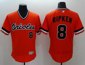 Cal Ripken Baltimore Orioles orange Authentic jersey