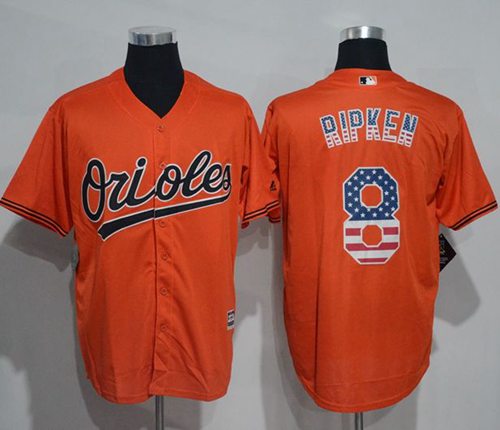 Cal Ripken Baltimore Orioles orange Fashion jersey