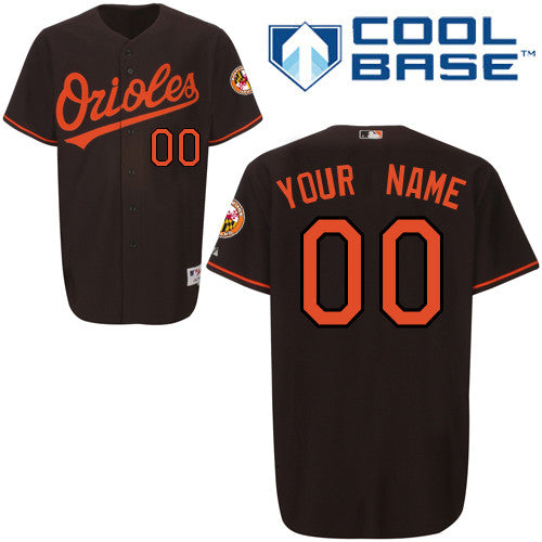 Custom Baltimore Orioles black Authentic jersey