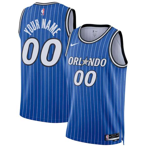 Custom Orlando Magic blue jersey