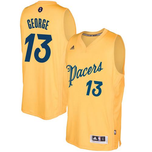 Paul George Indiana Pacers gold jersey