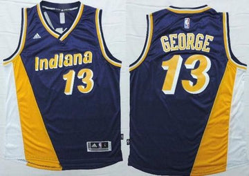 Paul George Indiana Pacers navy Throwback jersey