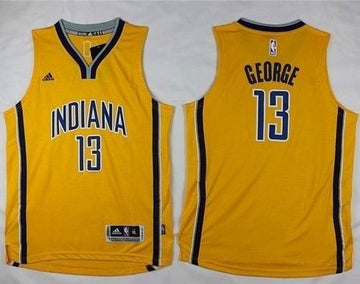 Paul George Indiana Pacers yellow jersey