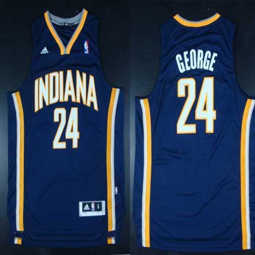 Paul George Indiana Pacers navy Road jersey