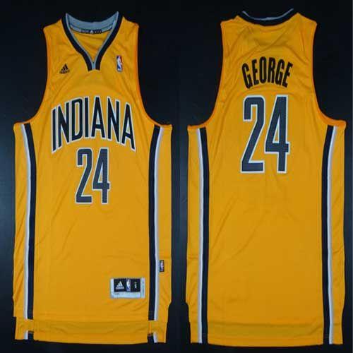 Paul George Indiana Pacers yellow Alternate jersey