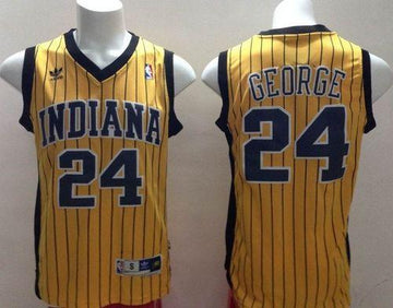 Paul George Indiana Pacers yellow Throwback jersey
