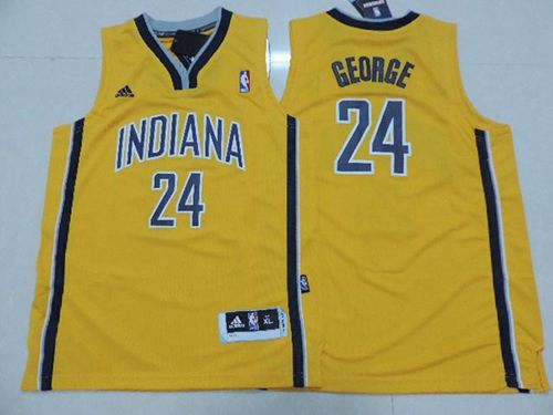 Paul George Indiana Pacers yellow jersey