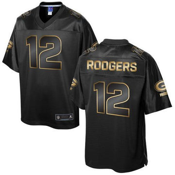 Aaron Rodgers Green Bay Packers black Gold Collection jersey