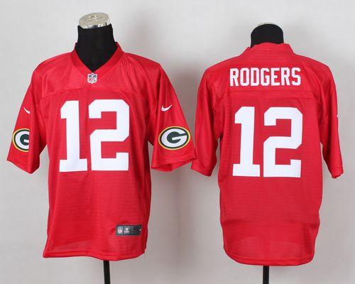 Aaron Rodgers Green Bay Packers red Elite jersey