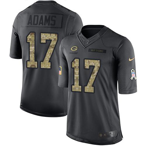 Davante Adams Green Bay Packers black Salute To Service jersey
