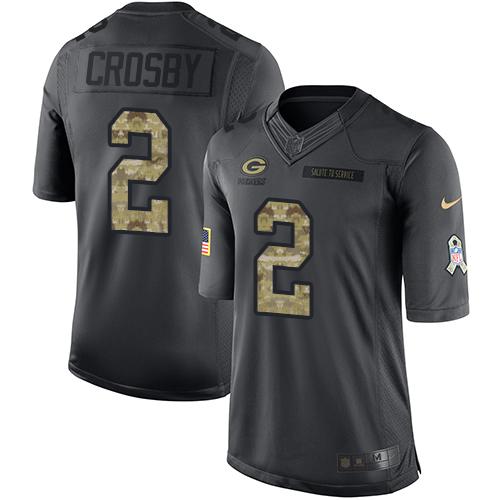 Mason Crosby Green Bay Packers black Salute To Service jersey