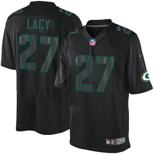 Eddie Lacy Green Bay Packers black jersey