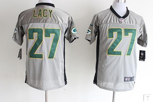Eddie Lacy Green Bay Packers grey Elite jersey
