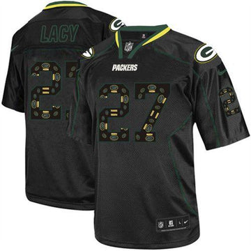 Eddie Lacy New Green Bay Packers black Elite jersey